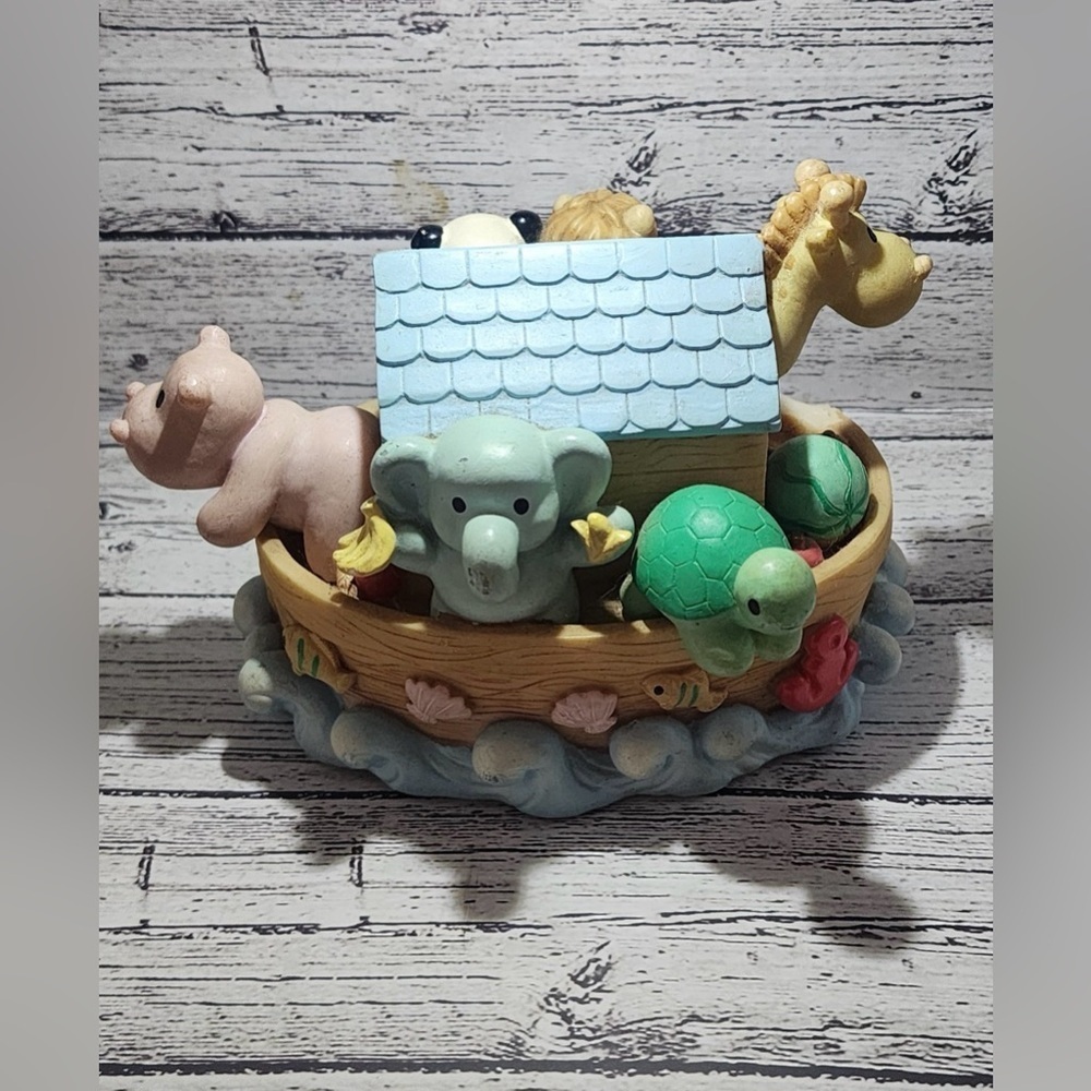 Noah's Ark Piggy Bank Porcelain Baby Animals